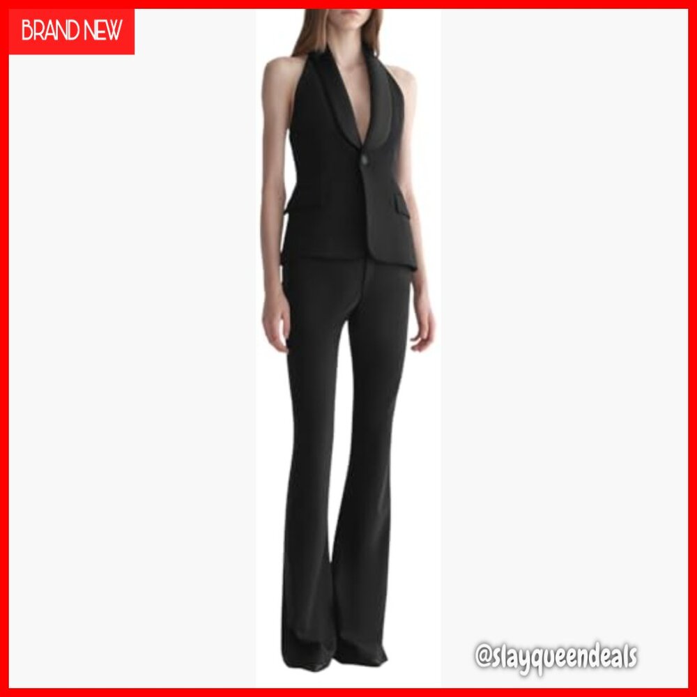 Wool Gabardine Halter Vest Size 14 Evening Wear Suiting - Picture 2 of 5